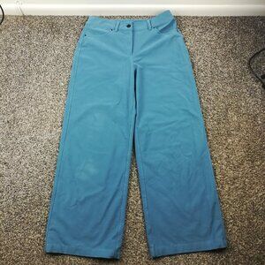 Lululemon City Sleek Pants 5 Pocket High Rise Wide Leg Size 28 Utilitech Blue